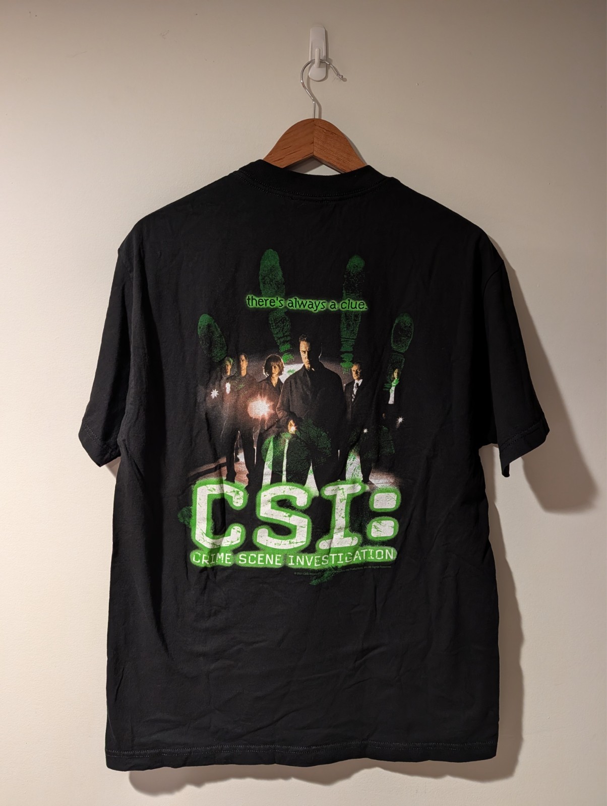 VTG 2001 CSI Crime Scene Investigation TV Show Promo T-Shirt Gil Grissom Mens L