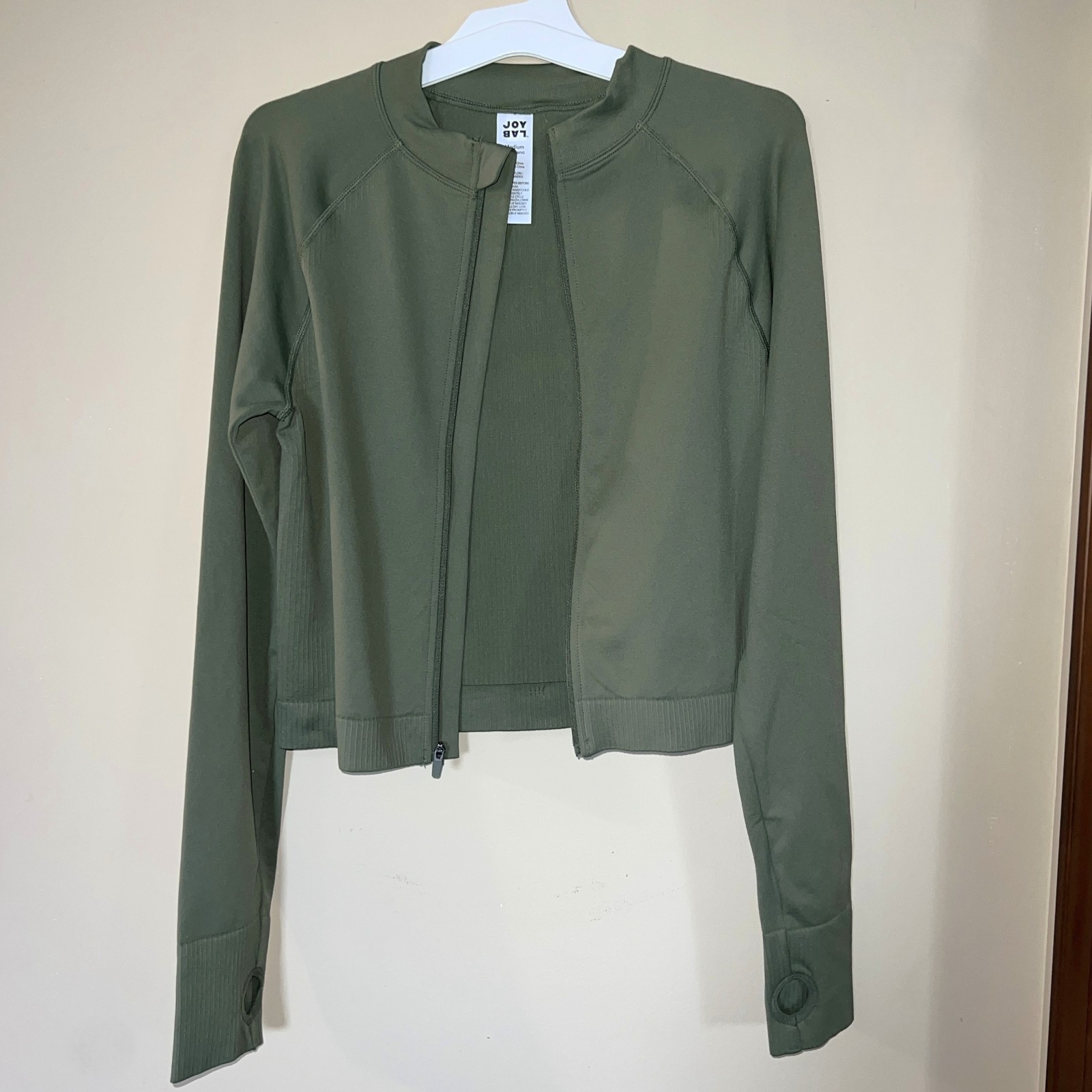 JoyLab Jacket Womens Medium Full Zip Activewear Long Sleeve Tee Moisture Wicking