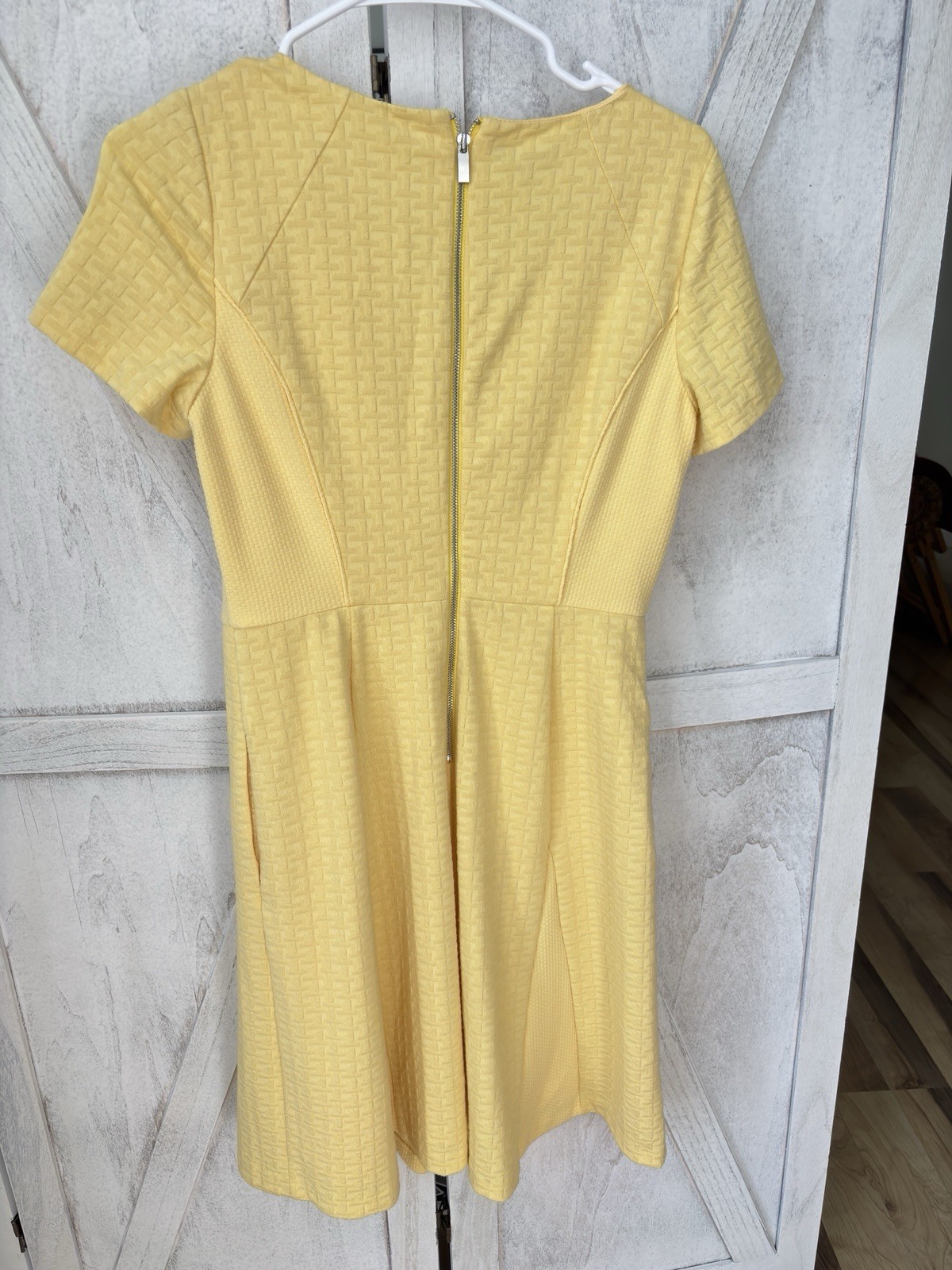 Talbots Fit & Flare Dress Women’s Size 6P Yellow Spring Cottagecore Fairycore