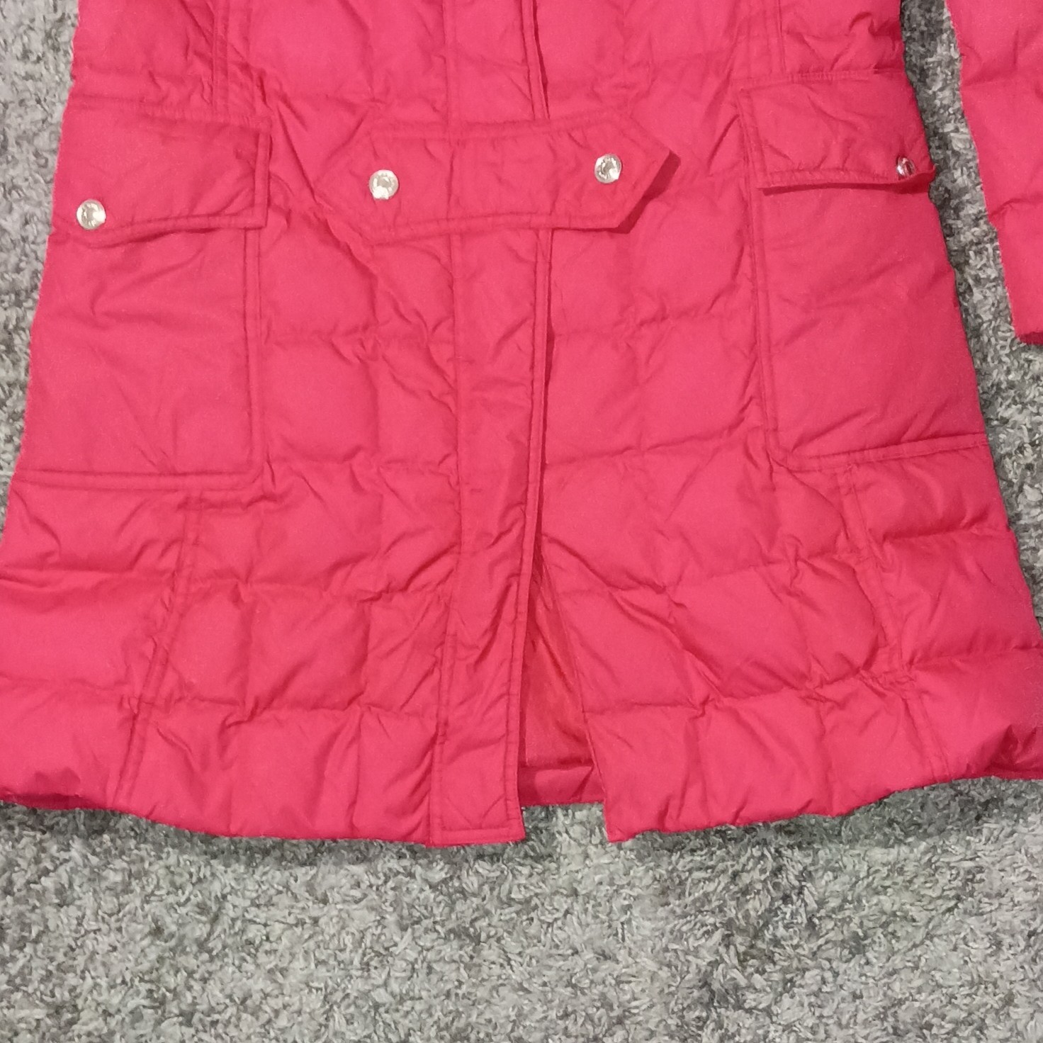 Tommy Hilfiger Coat Size Small Women Hooded Red Puffer Coat