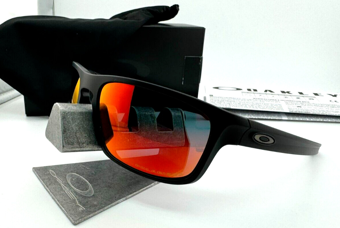 OAKLEY SLIVER STEALTH MATTE BLACK W/ RUBY IRIDIUM POLARIZED SUNGLASSES OO9408-06
