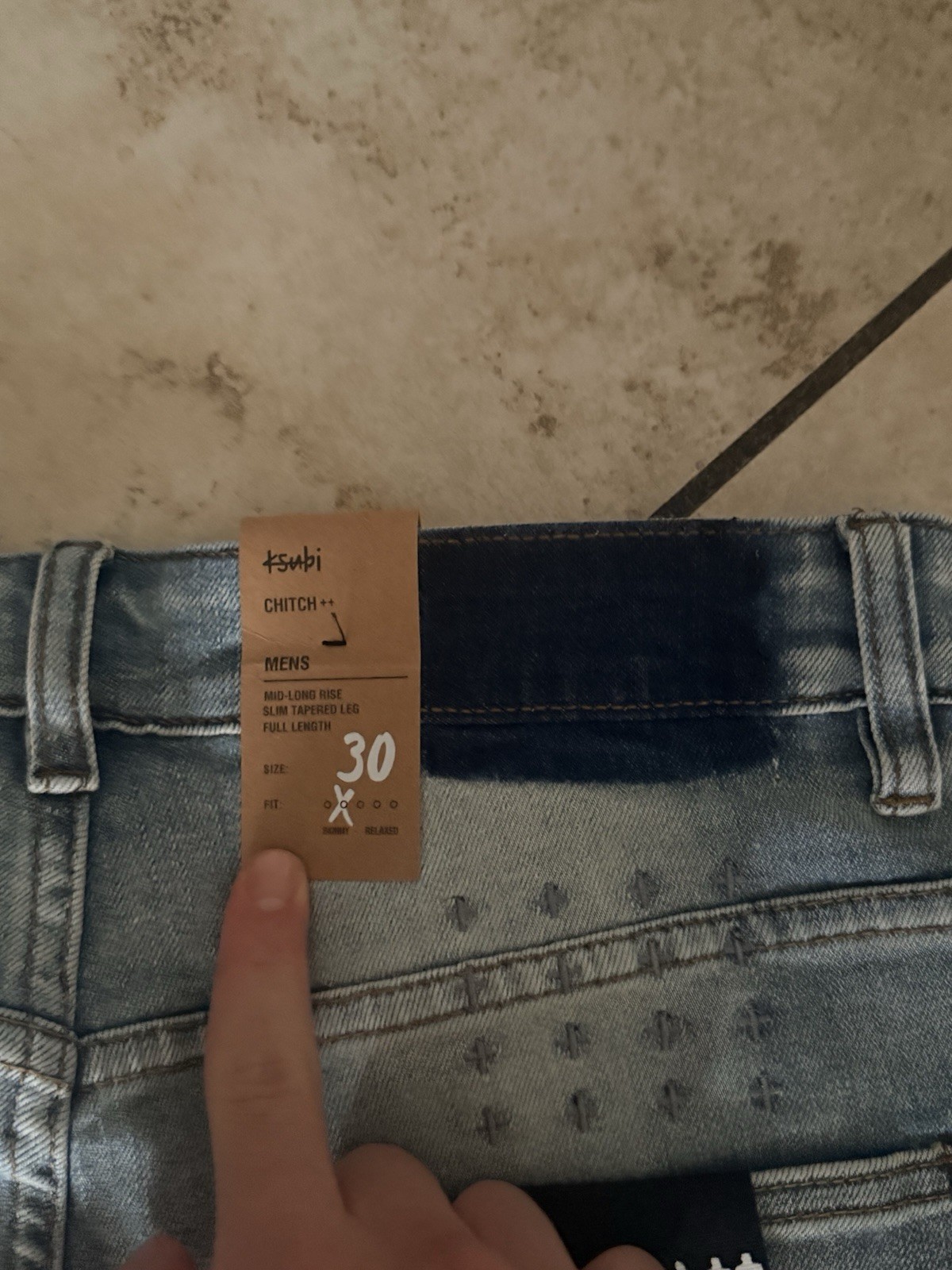 Ksubi Chitch Silver Distressed Skinny Jeans – Metallic Wash – Size 30 – NWT