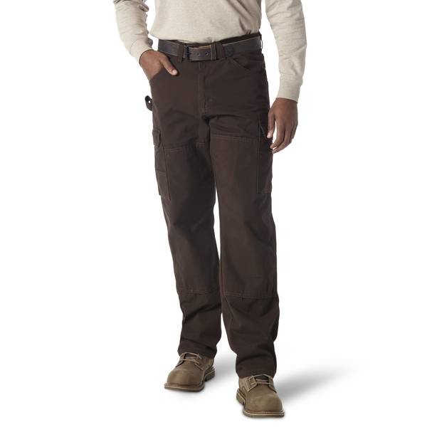 Wrangler RIGGS Workwear Ripstop Ranger Cargo Pant, Dark Brown, Relaxed Fit,