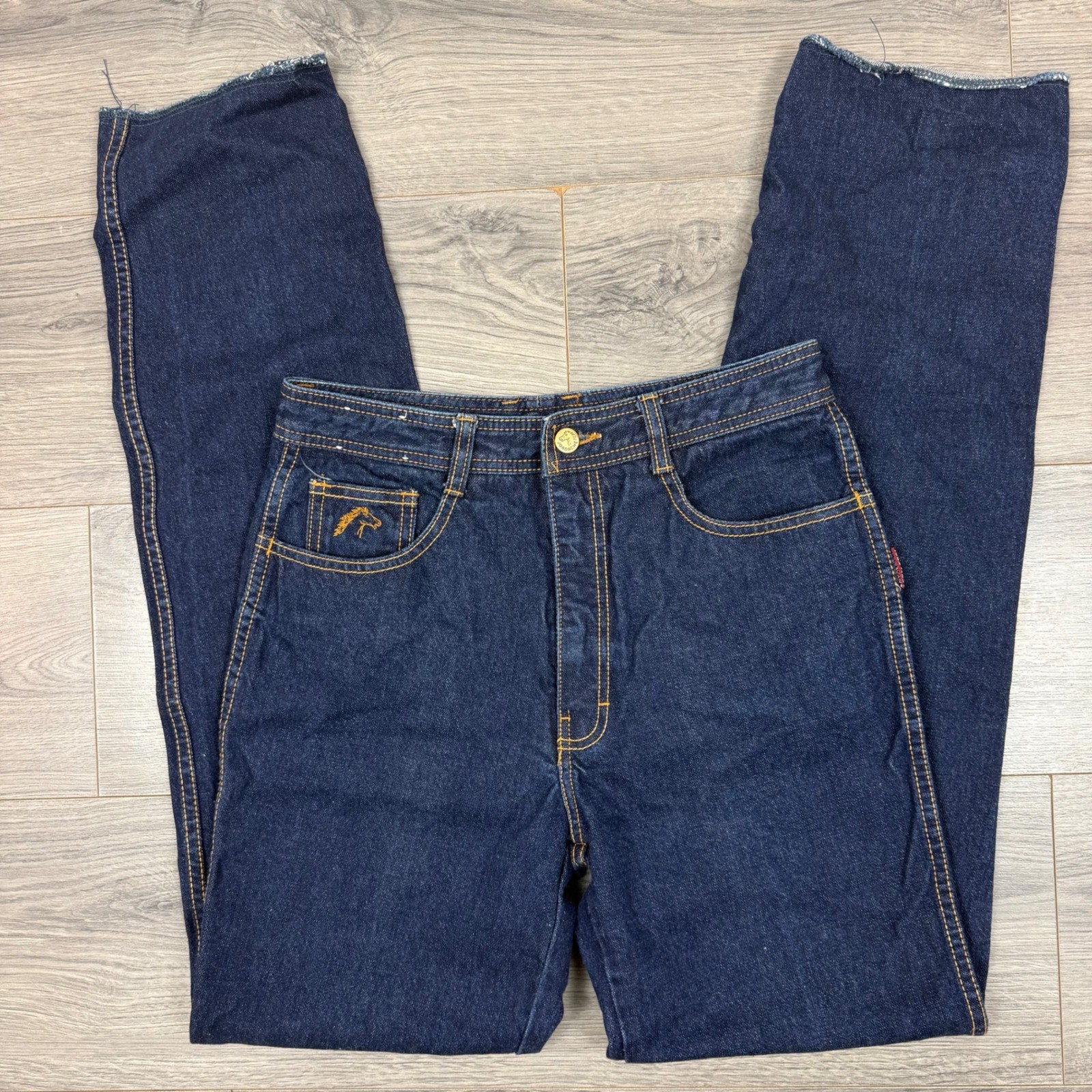 Vintage 80s Jordache Women’s High Rise Slim Straight Jeans 30×33 Dark Wash Denim