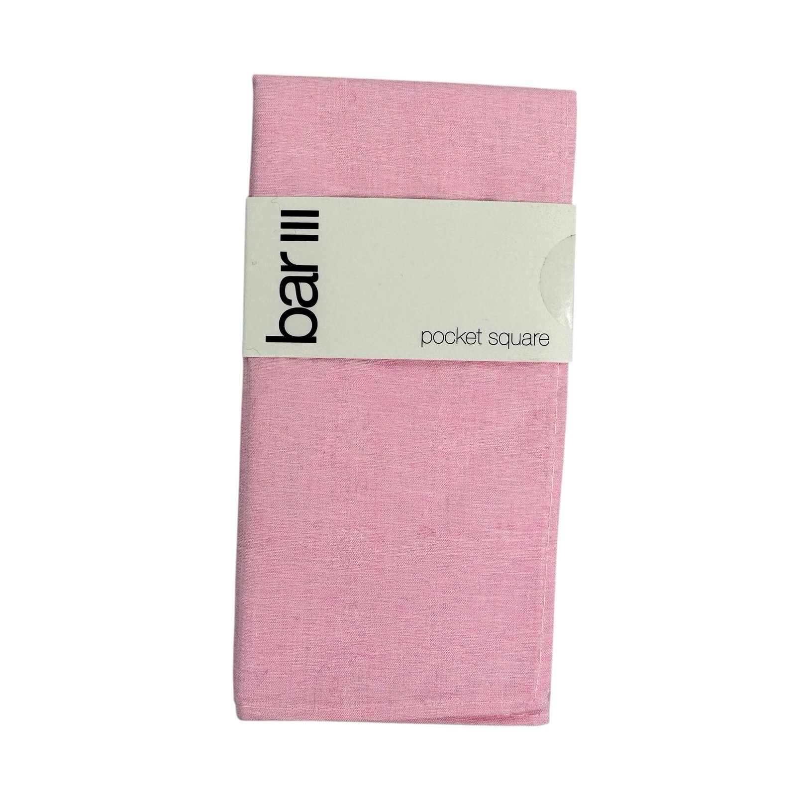 Bar III Mens Beach Solid Pocket Square Pink 12.5″x12.5″