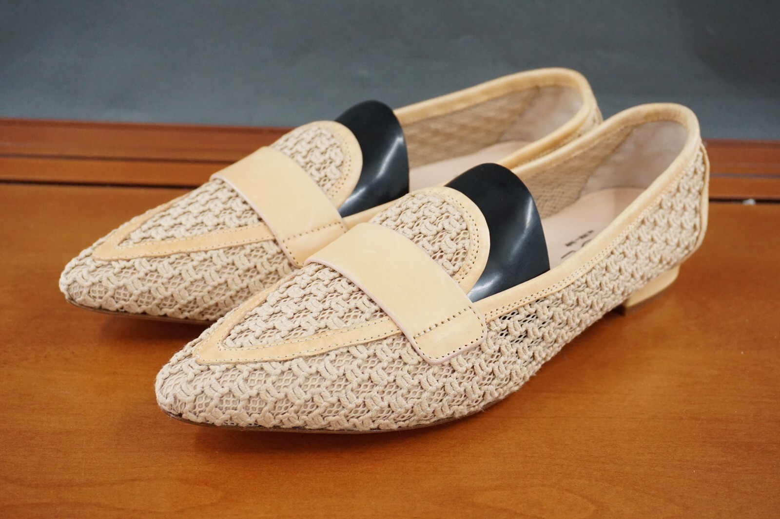 AGL Blanca Plots Moc Women’s 39 / 9 Shoes Brown Textile Slip On Pointed Toe Flat