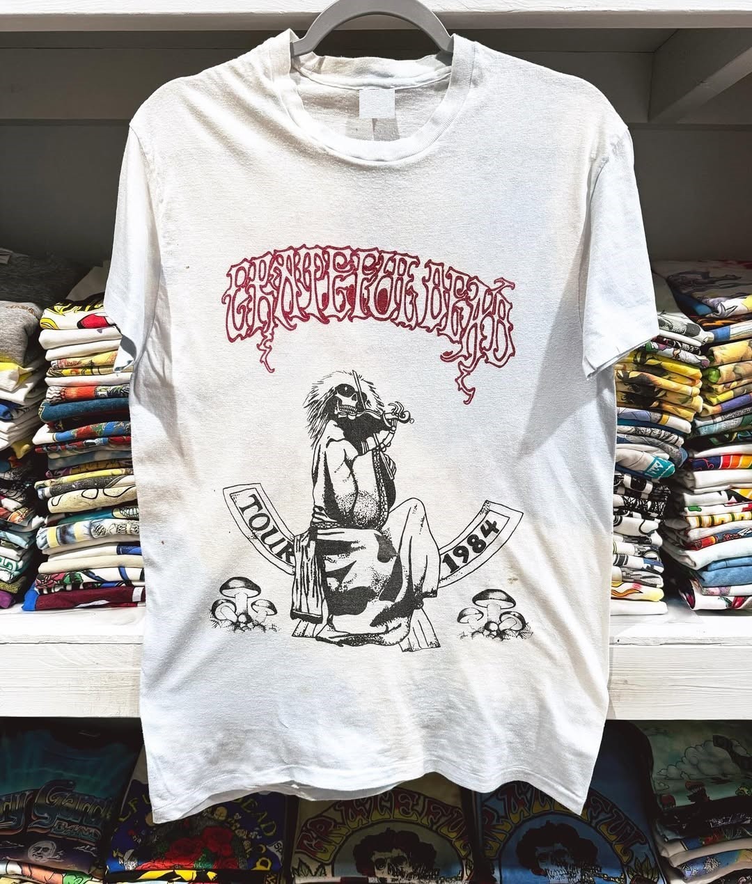 Grateful Dead 1984 Tour Lot T-Shirt 2 side white all size S-5XL BTH23