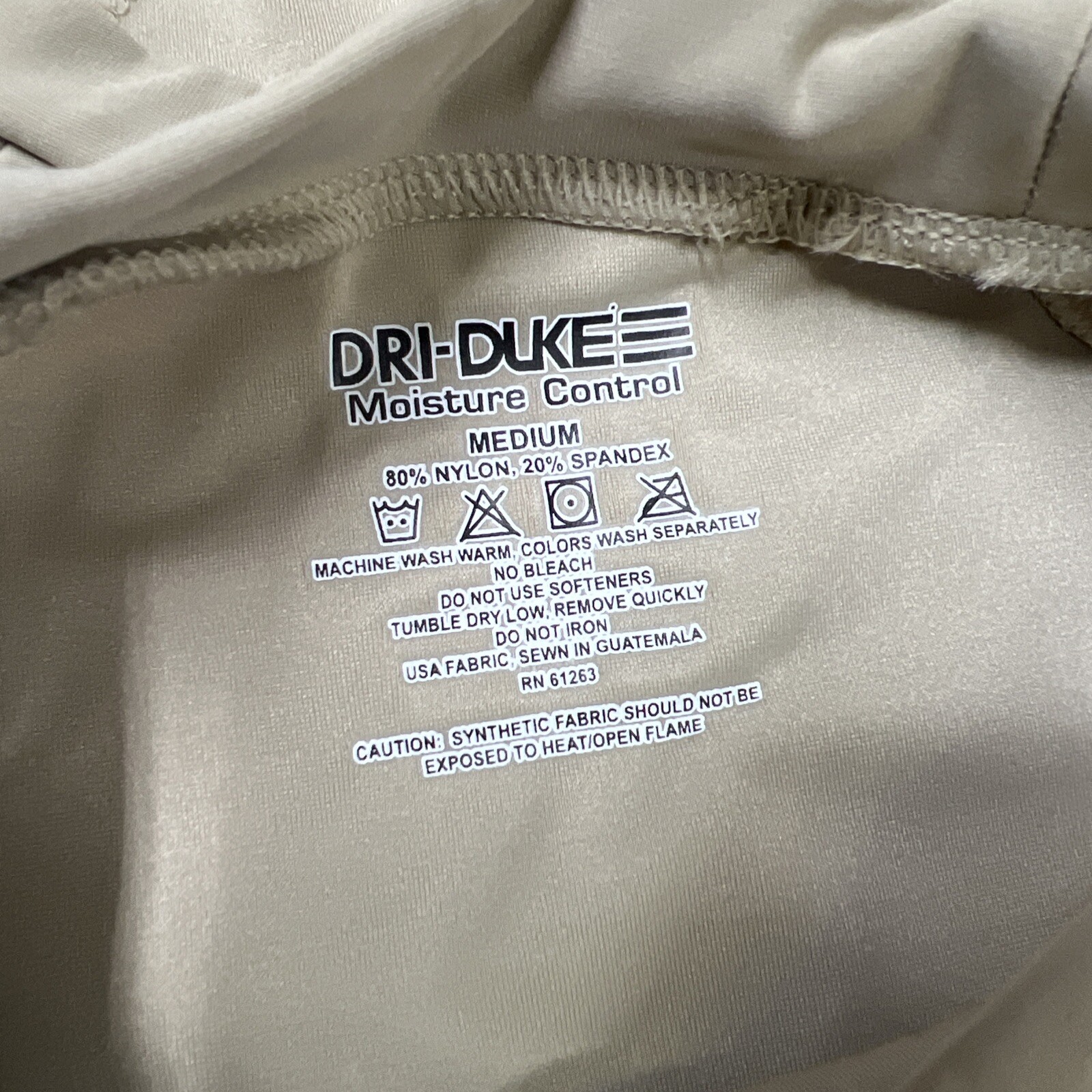 Dri-Duke Moisture Control Compression USGI T-Shirt Men’s Military SAND 2Pc MED