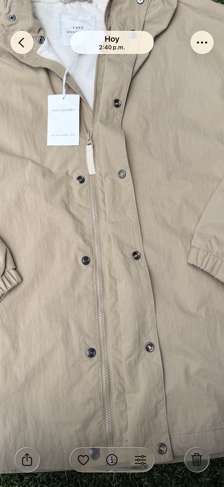 UMen’s Size 2XL Utility Jacket Hooded Tan Khaki Free Assembly Cotton Blend New
