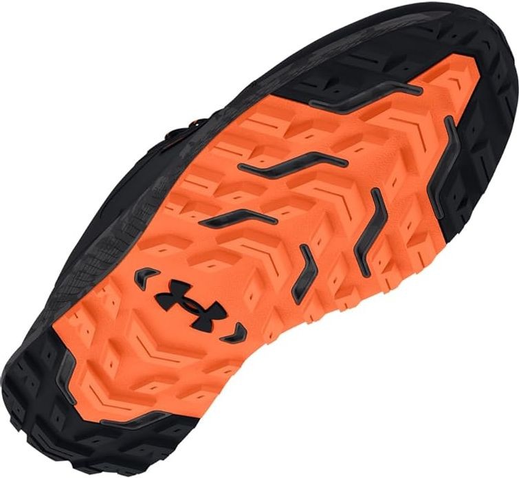 Under Armour Bandit Trail 3 Men’s Trail Running Shoes, Black/Black/Orange Blast,