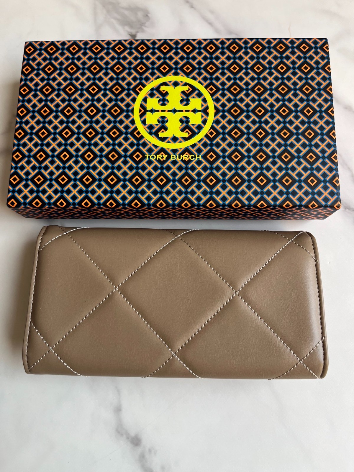Tory burch KIRA DIAMOND QUILT FLAP WALLET