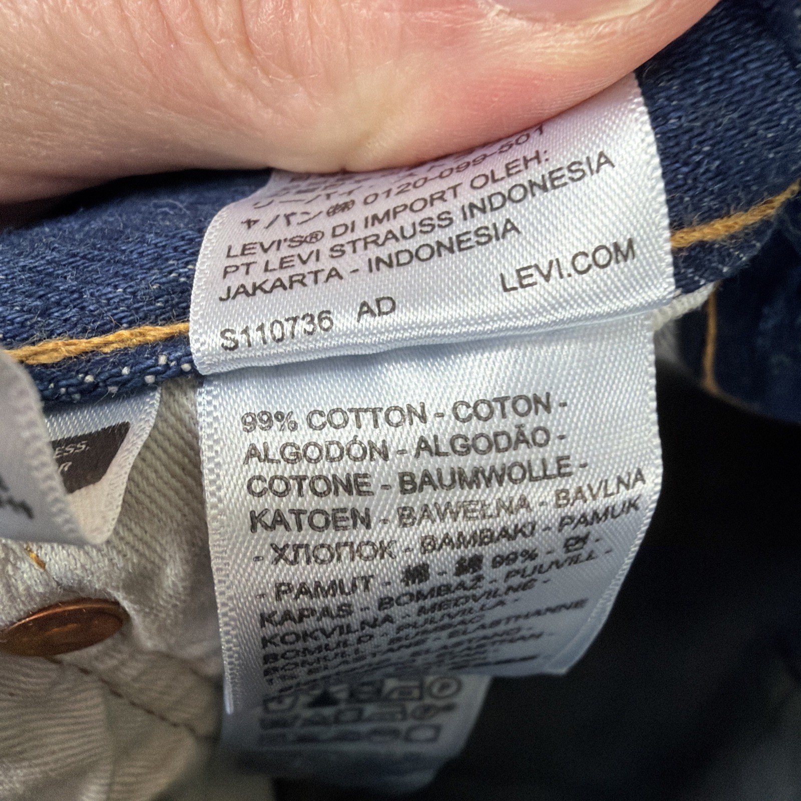Levi’s Premium 501 Original Jeans Men’s 30×30 Blue Denim Straight Leg Stretch