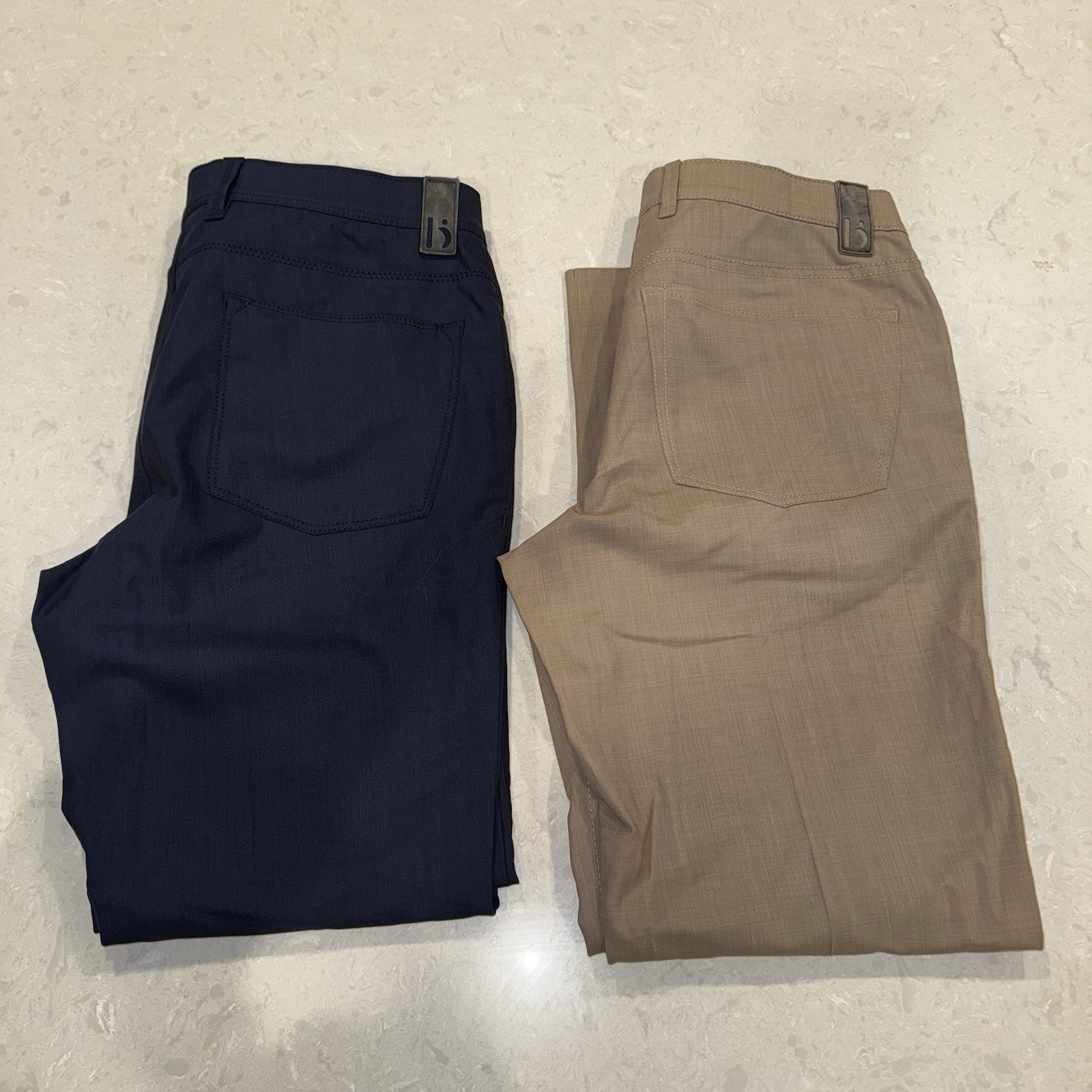 2 Hiltl Perfetto Downey Men’s Trousers Wool Dress Pants 32×29” Navy Blue & Khaki