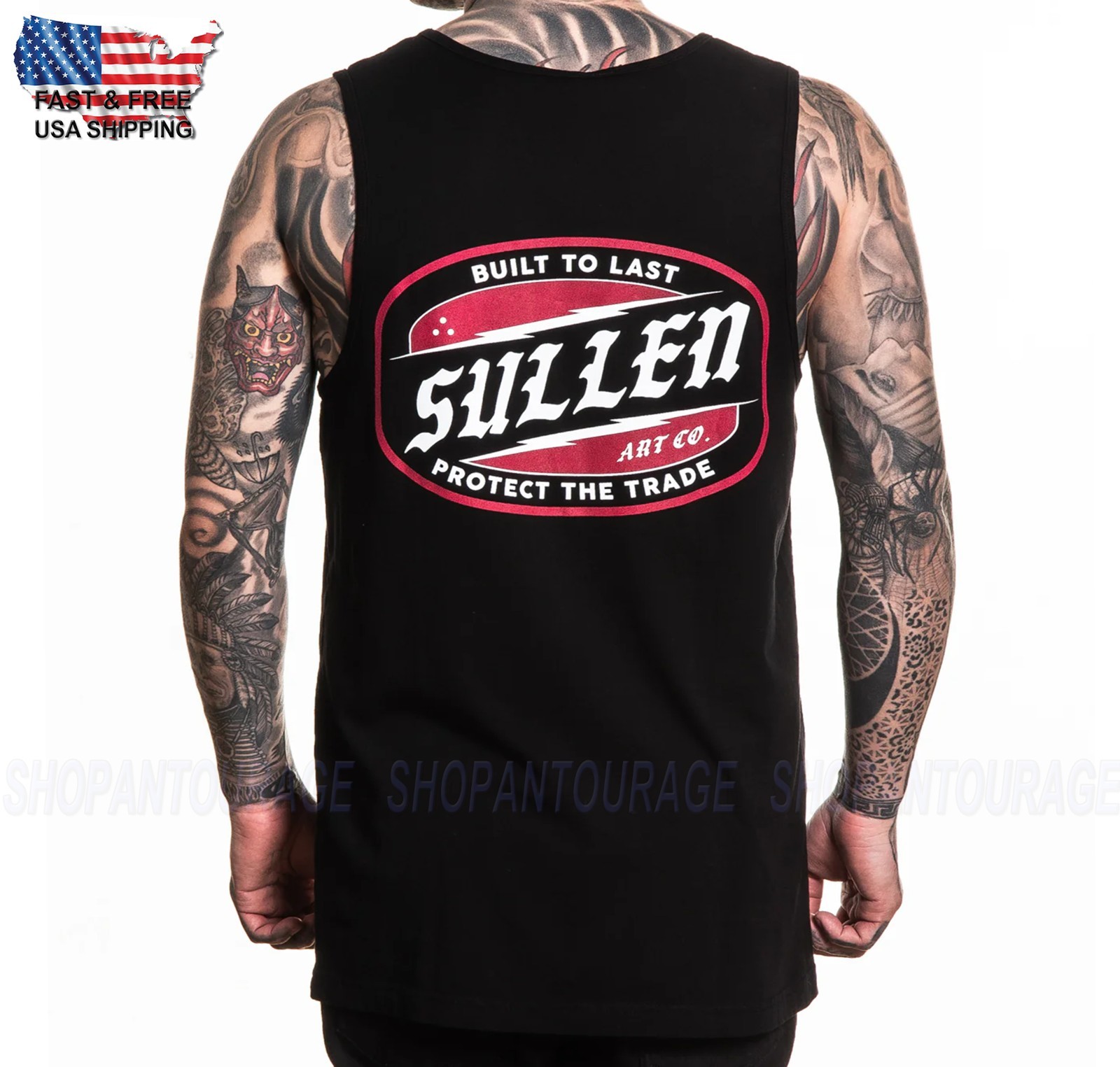 Sullen Art Collective Slant Premium Fit SCM8229 New Tattoo Tank Top for Men