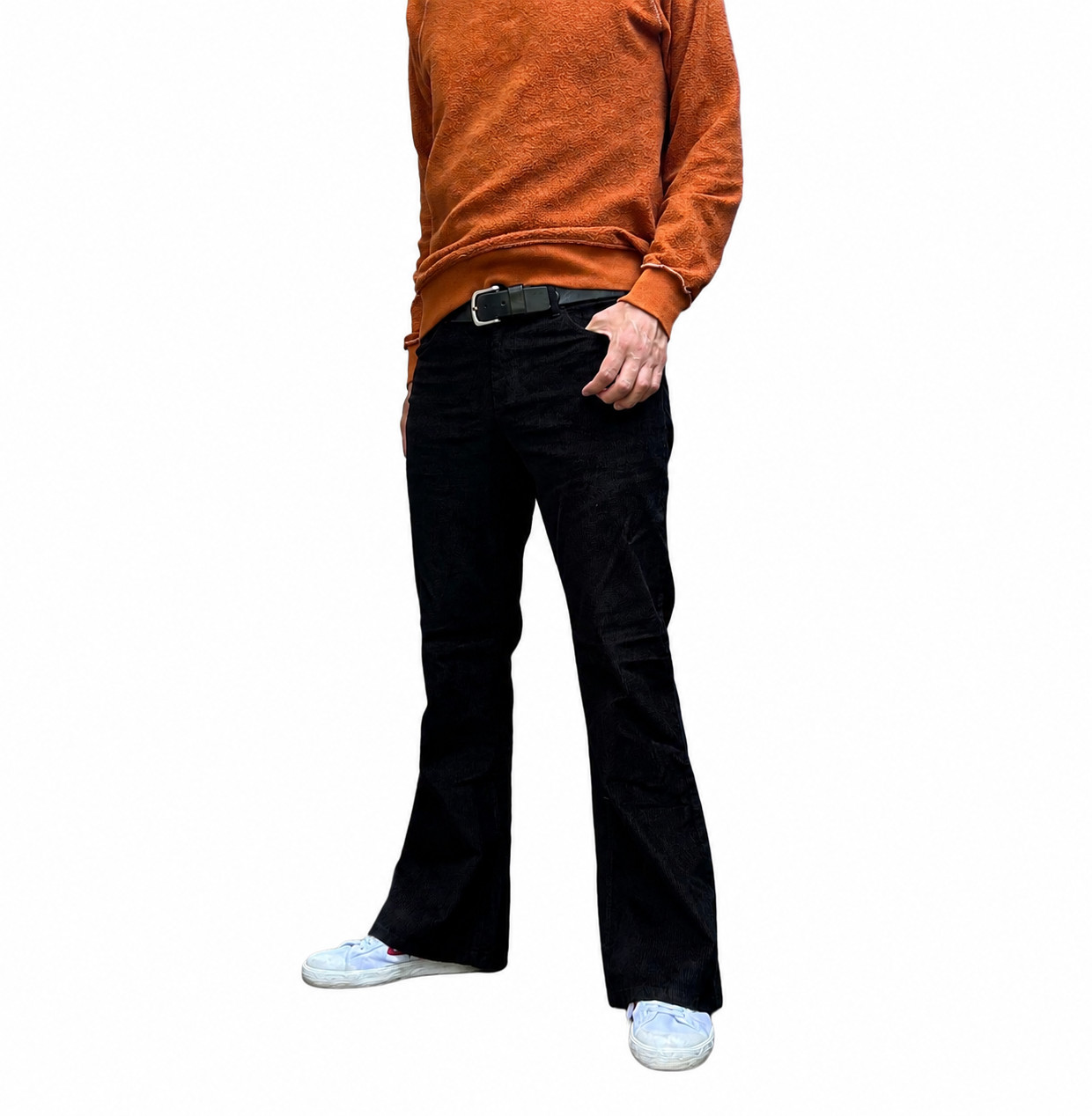 Men’s Bell Bottoms Flared Pants – Retro Corduroy Flares – 60s 70s Hippie Mod