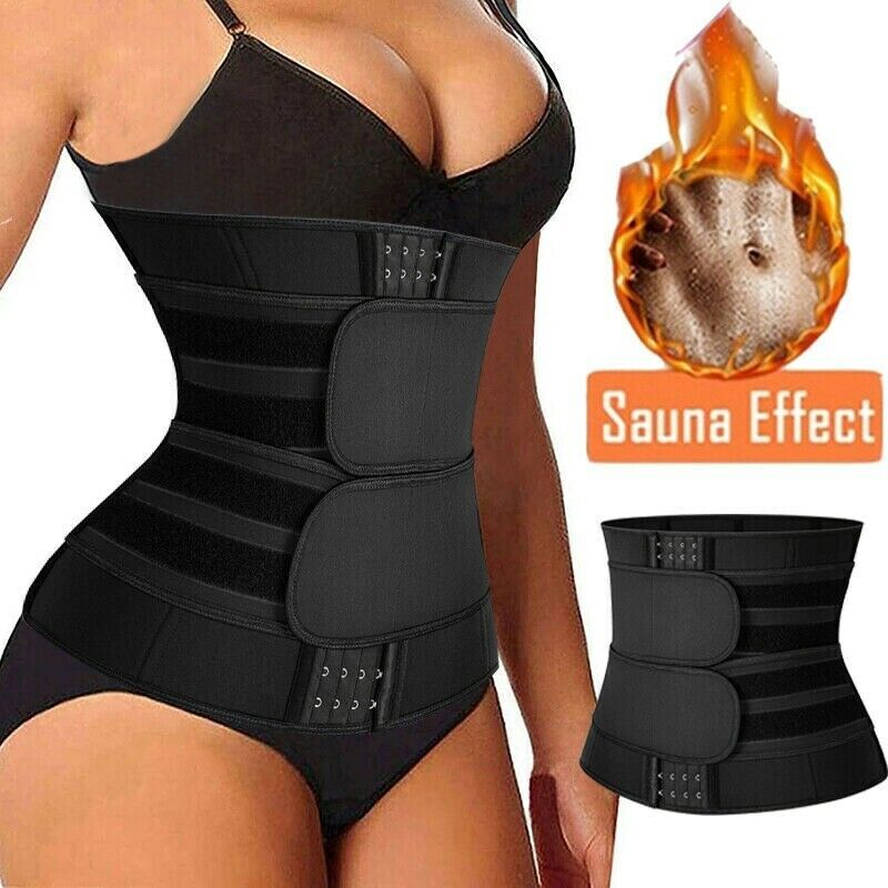 Waist Trainer For Men Body Shaper Tummy Girdle Belt Belly Fat Burner Corset