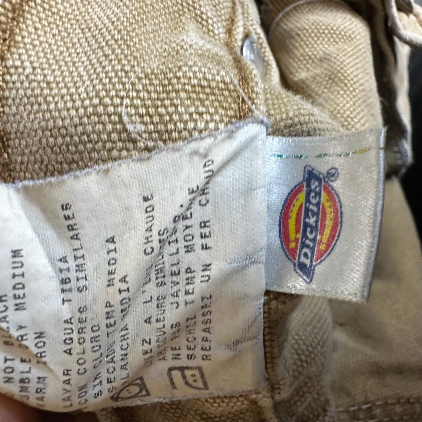 Dickies Pants Mens Size 34×30 Tan Relaxed Fit Cotton Canvas Workwear Utility