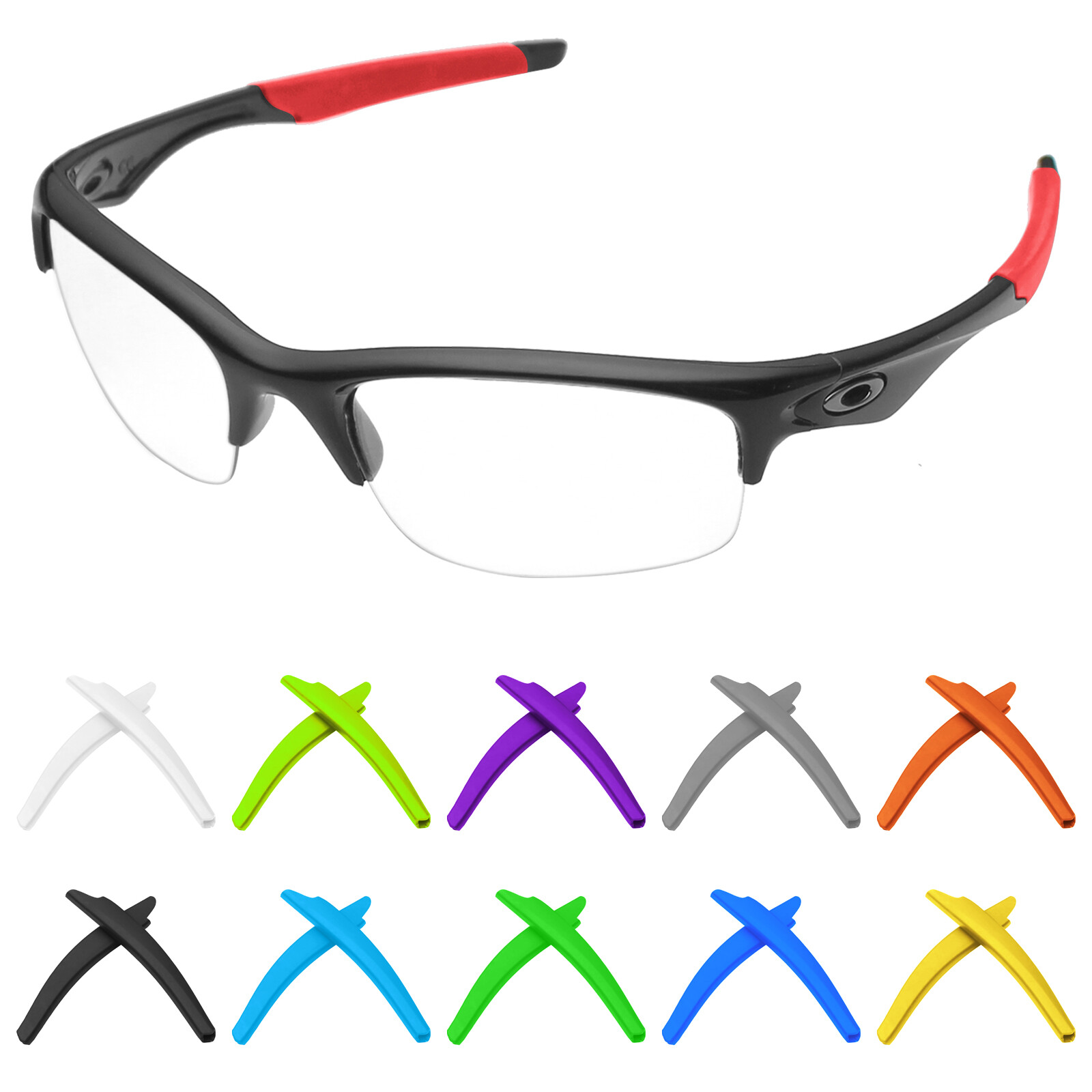 EYAR Silicon Rubber Kit Replacement Ear Socks for-Oakley Bottle Rocket OO9164