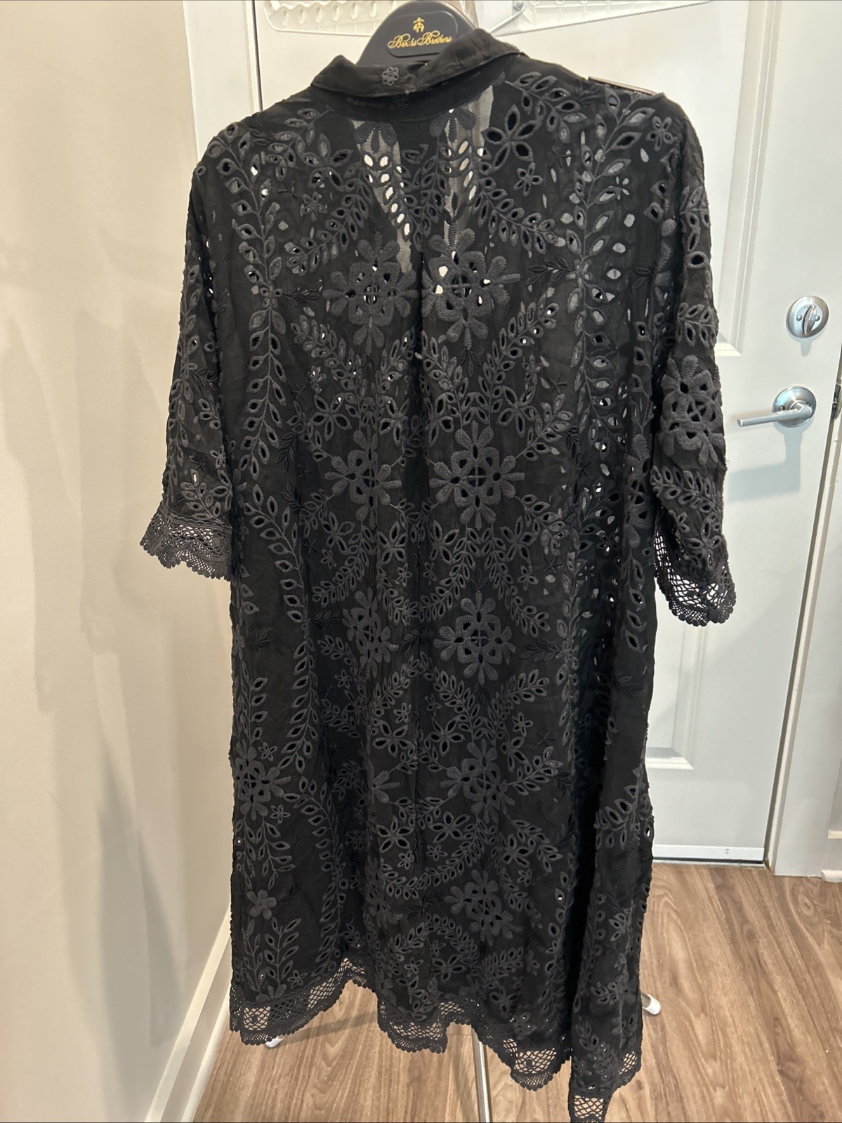 Johnny Was Black Eyelet Dress Size M