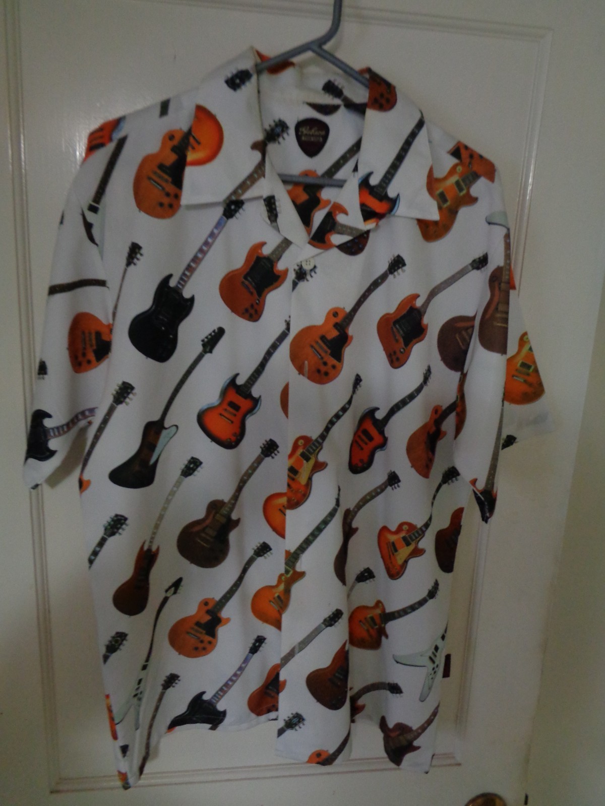Gibson Guitars Short Sleeve Shirt Tour Wear Size M Les Paul SG Flying V Musician