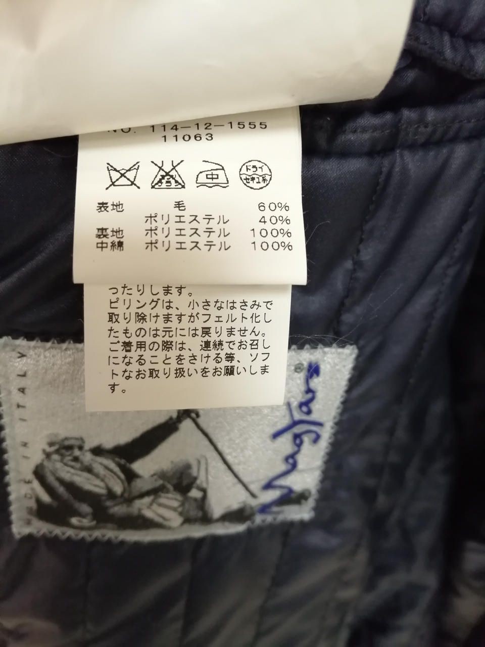 MAGYARS P Coat Navy L Used