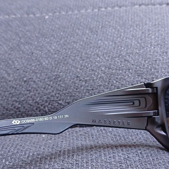 Oakley Masseter 009486-0160 Wrap Sunglasses Black Frame Tinted Black Lens