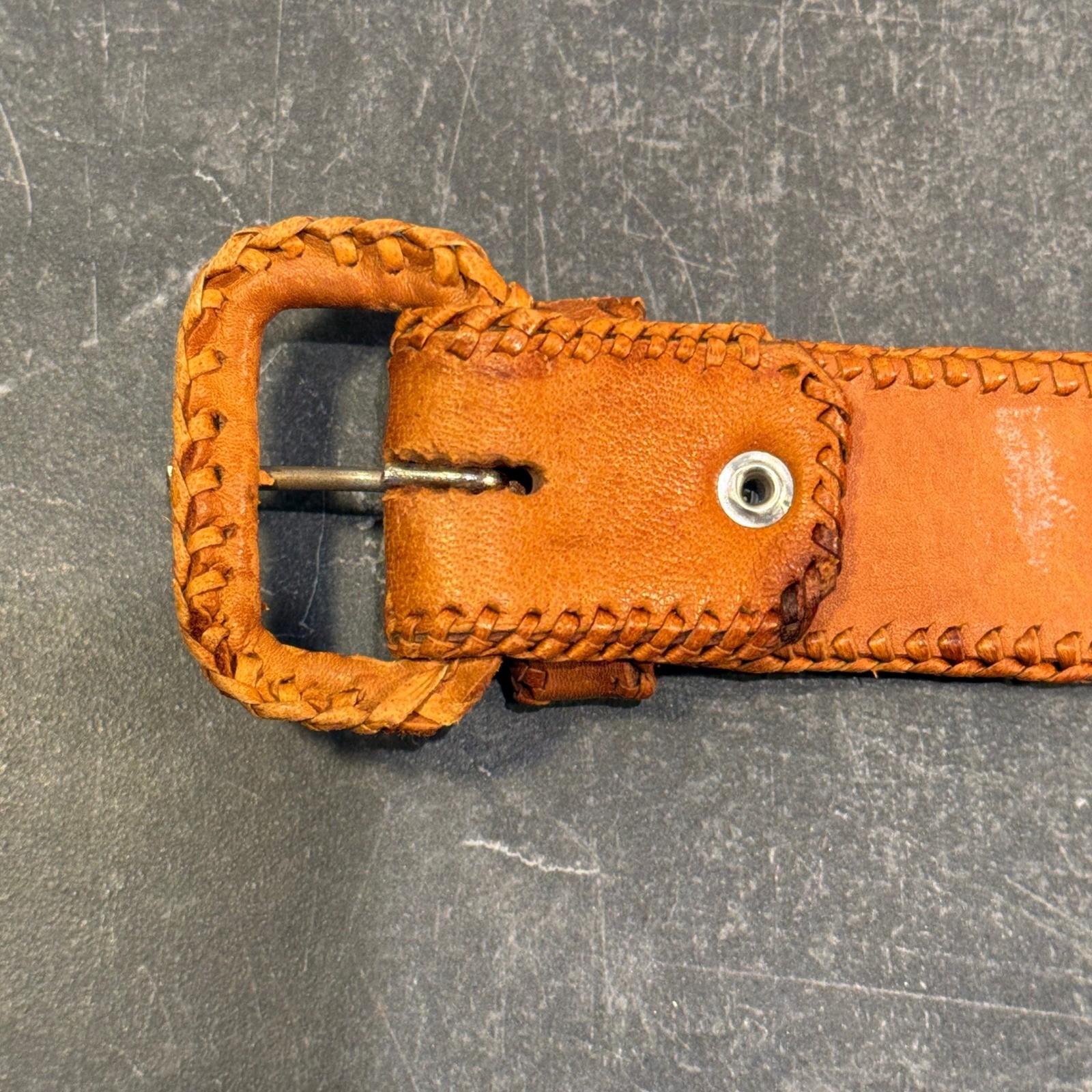 Unbranded Vintage Leather Woven Southwestern Belt | Size 34-36 | Brown Multi