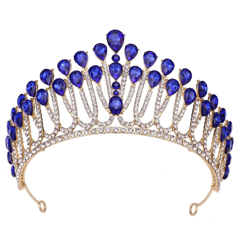 7.9cm Tall Large Crystal Pageant Wedding Queen Princess Tiara Crown For Women