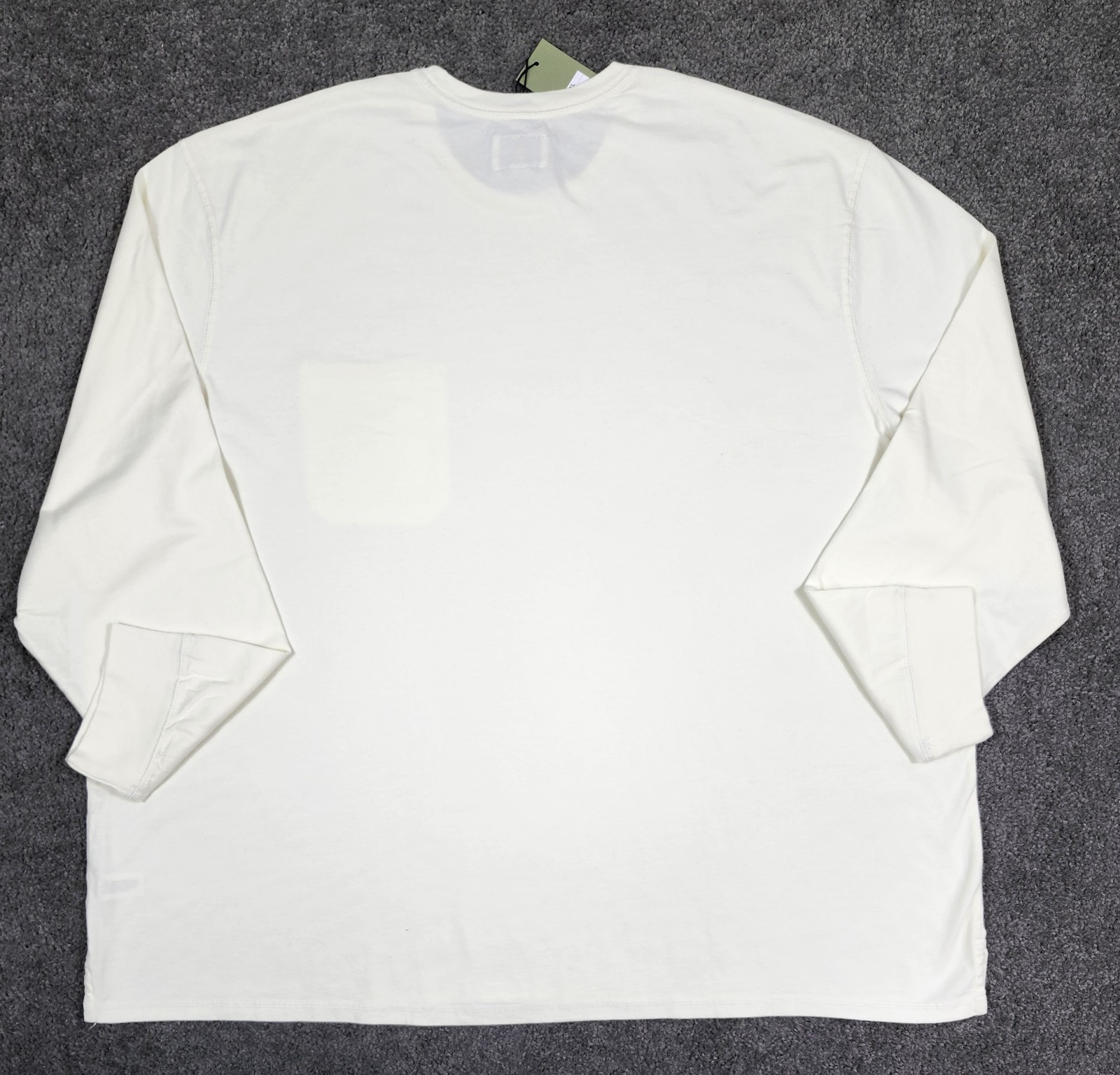 Men’s Crew Neck T Shirt 5XL Cream Goodfellow & Co Long Sleeve Big & Tall Cotton