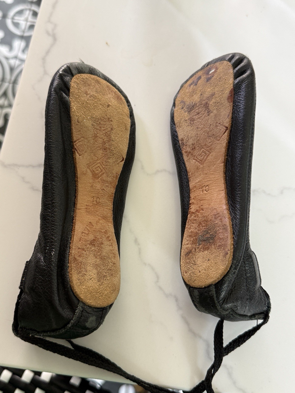 Soft Gillies Irish Dance Shoes Black Leather Lace-Up , Leather Soles, child 10