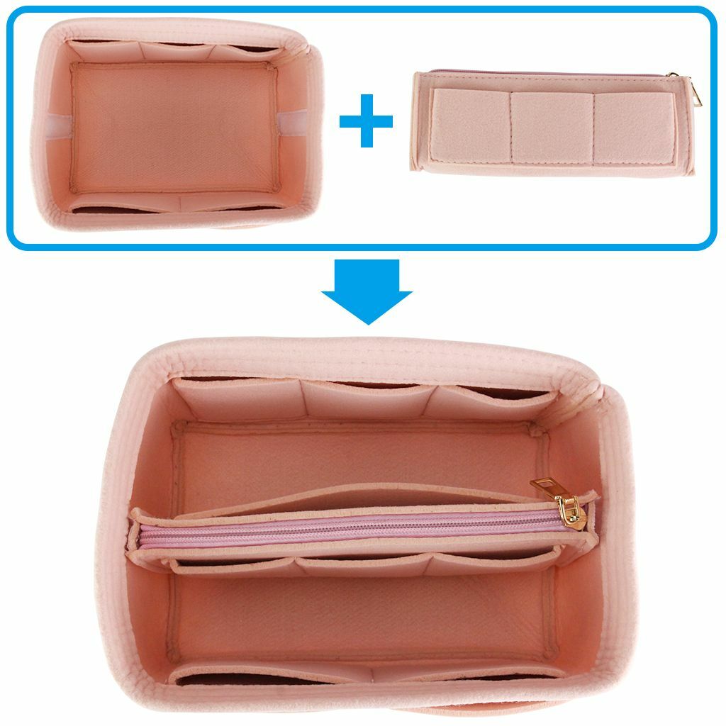Felt Purse Handbag Organizer Insert Multi pocket Storage Tote Shaper Liner Bag