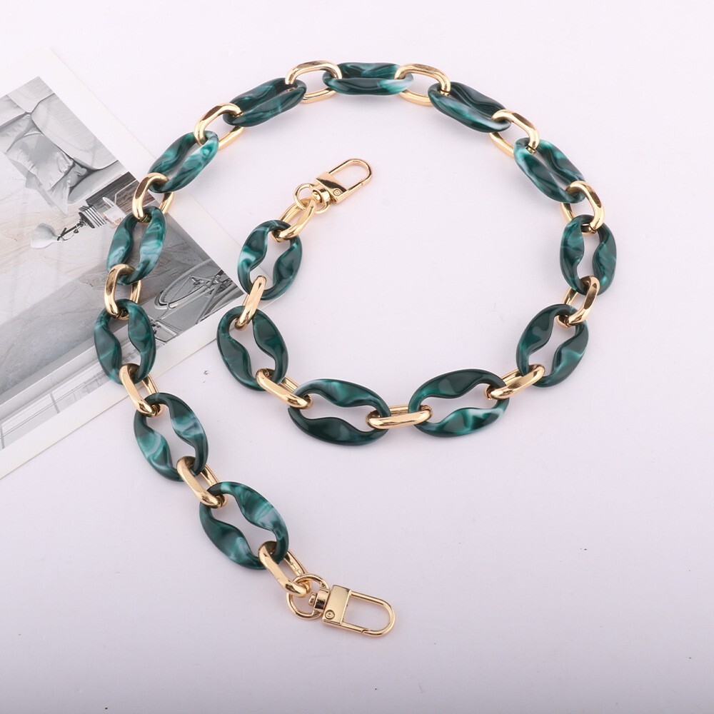 40 120 200 CM Replacement Women Retro Colorful Acrylic Chain Strap Shoulder Bag