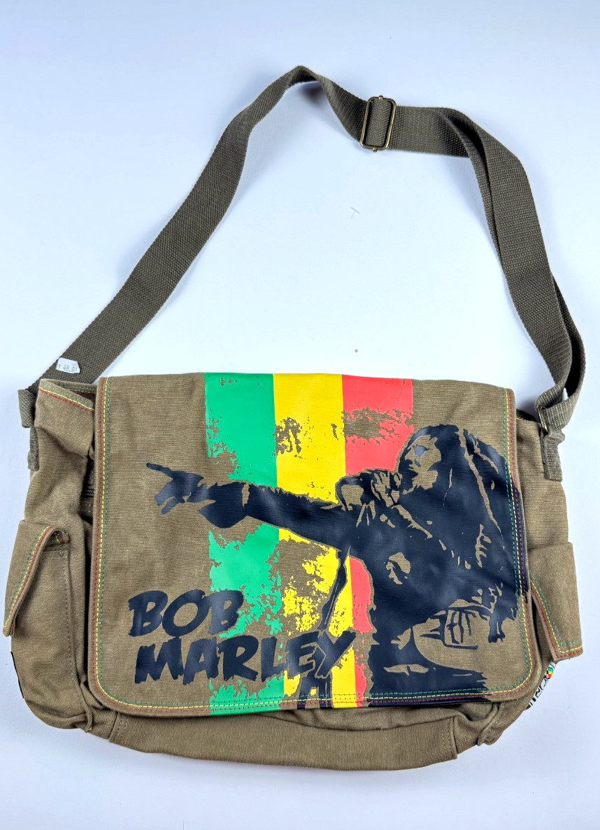 Bob Marley Zion Rootswear Canvas Messenger Bag – Rasta Reggae Satchel