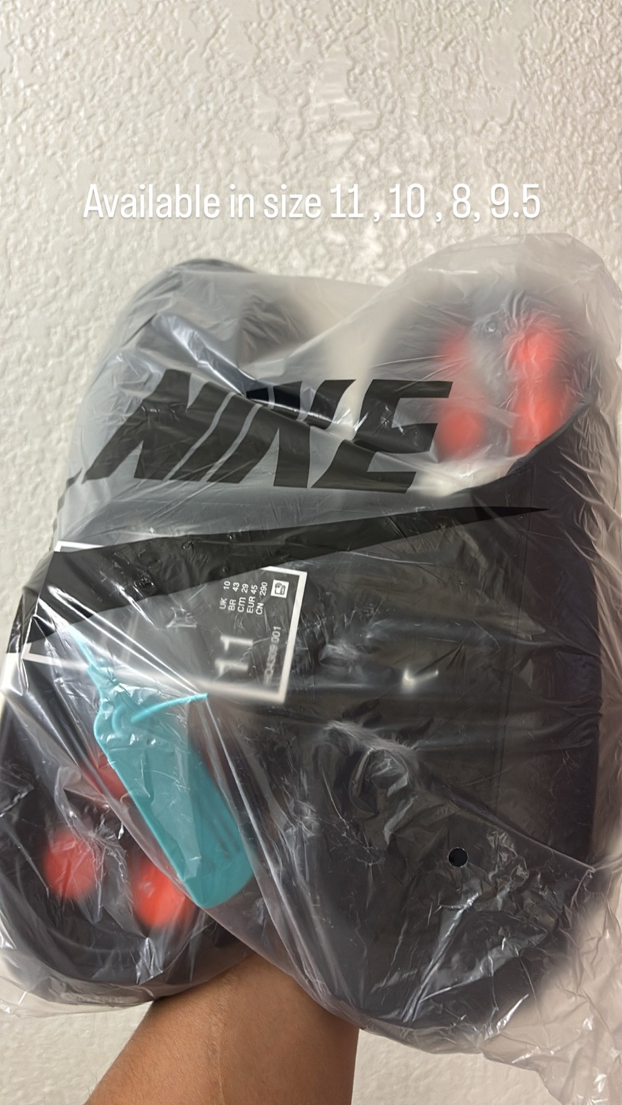 nike mind 001 slide black available in sizes 11 10 9.5 8