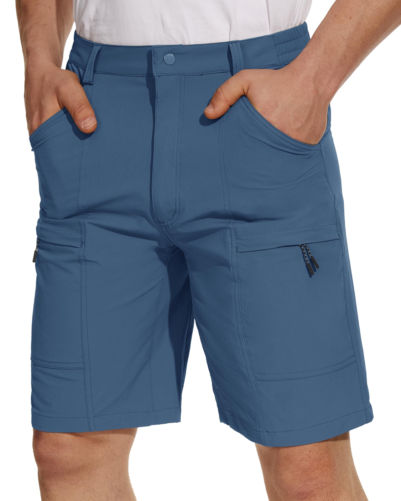 Men’s Outdoor Cargo Shorts Quick Drying 5 Pockets Nylon Hiking Work Pants Summer