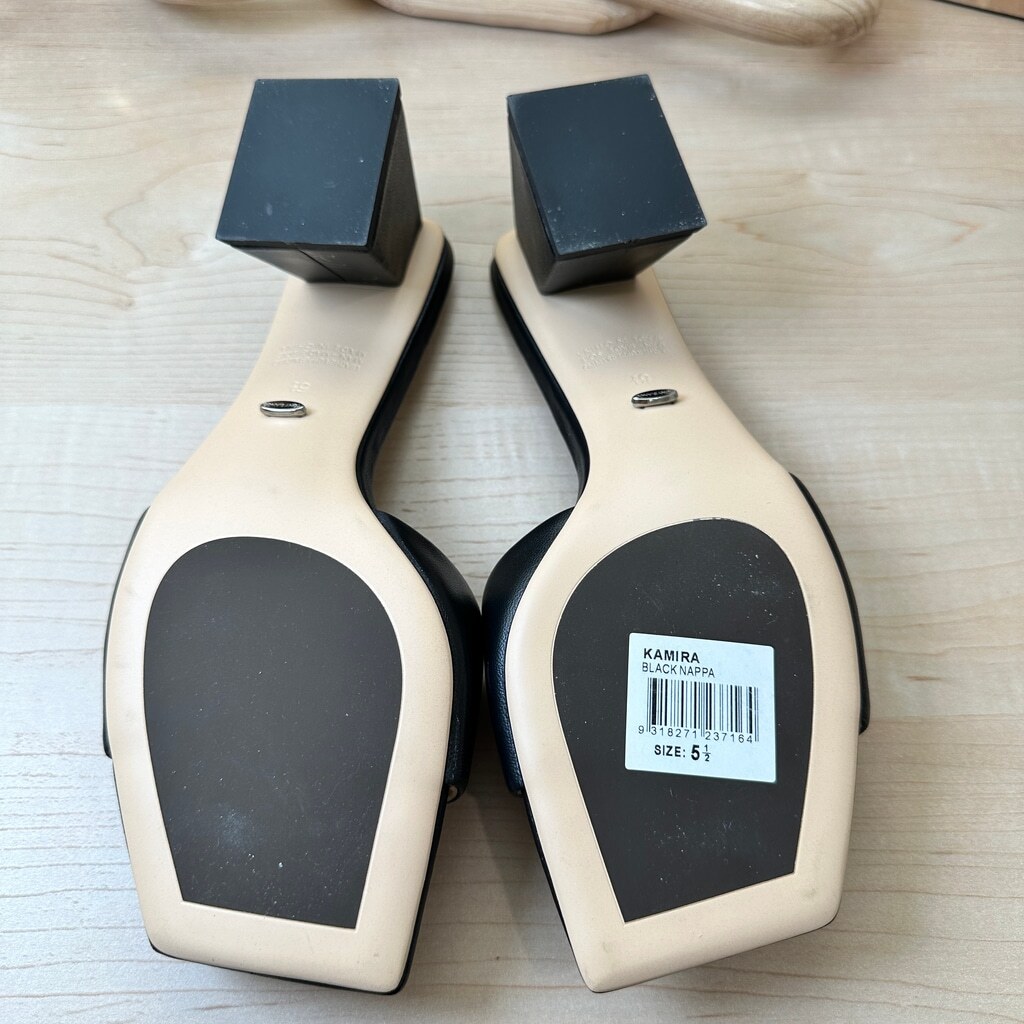 TONY BIANCO Kamira Black Mules Sandals, Size 5.5