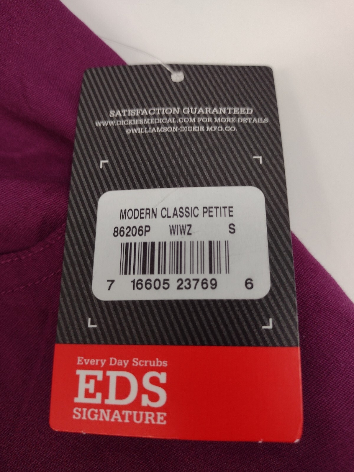 NWT Dickies Women’s Modern Classic Small Petite EDS Scrub Bottom Purple #1593