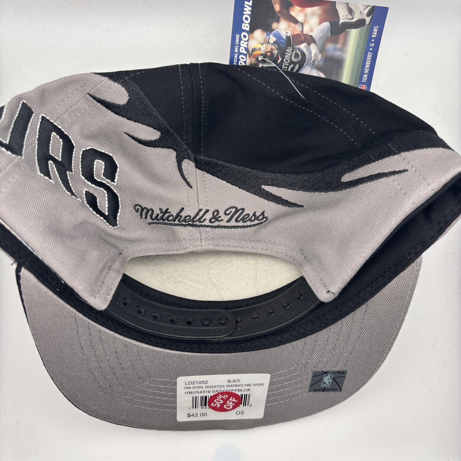 Mitchell & Ness San Antonio Spurs Hat Men’s Snapback Black Gray Swirl NBA NWT
