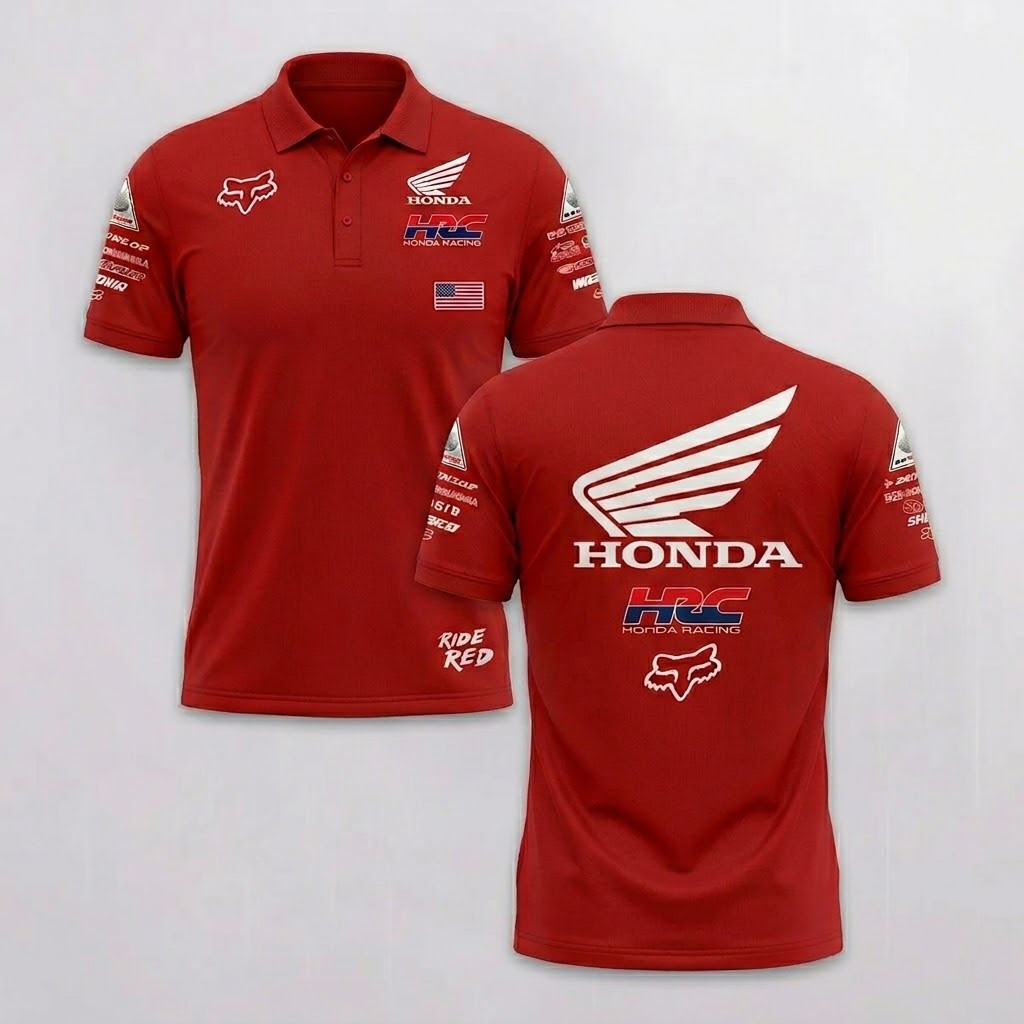 HOT Honda Racing Polo Shirt All Size S-5XL