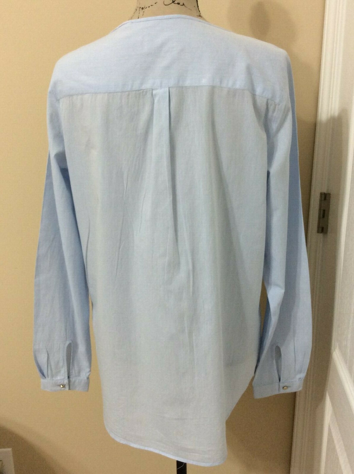 Holly & Whyte By Lindex Knot Sleeve Top, Blue, Size 40 EU 10 US UK 14