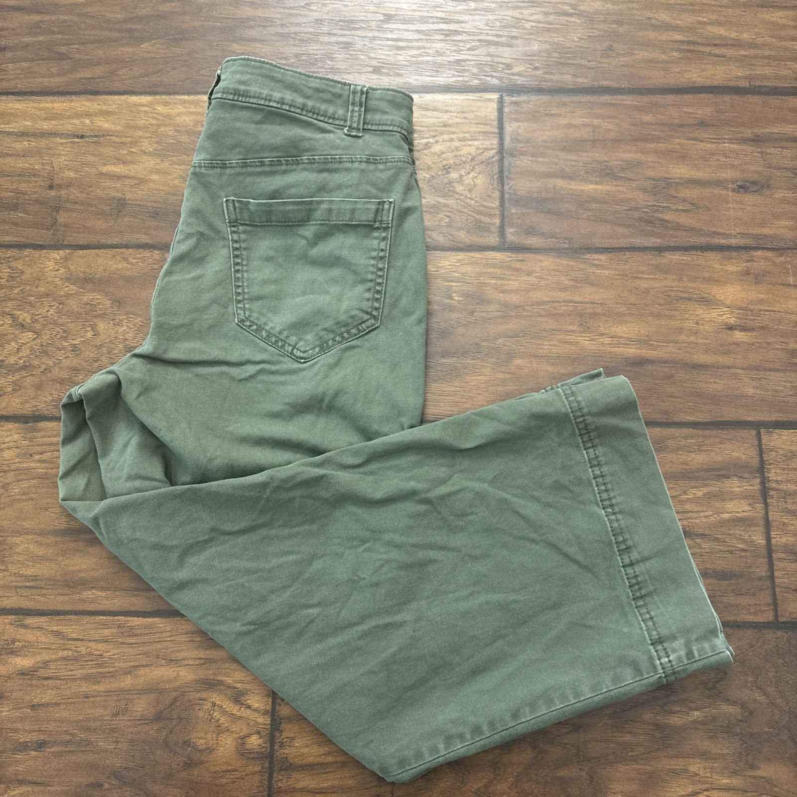 Old Navy Extra High-Rise Baggy Wide Leg Jeans Womens 4 Petite (28×25) Green