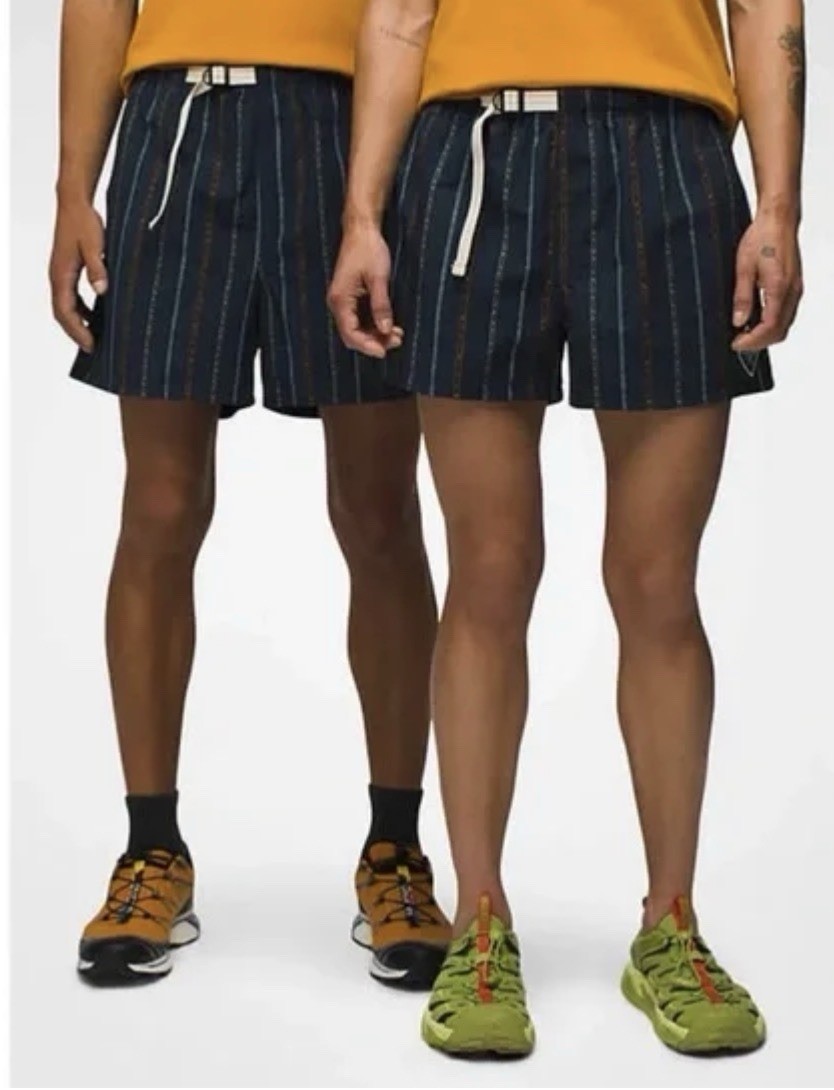 Prana NEW Unisex (M)M , (W)L x5″ Indio Heritage Short Stormy Night Blue Gorpcore