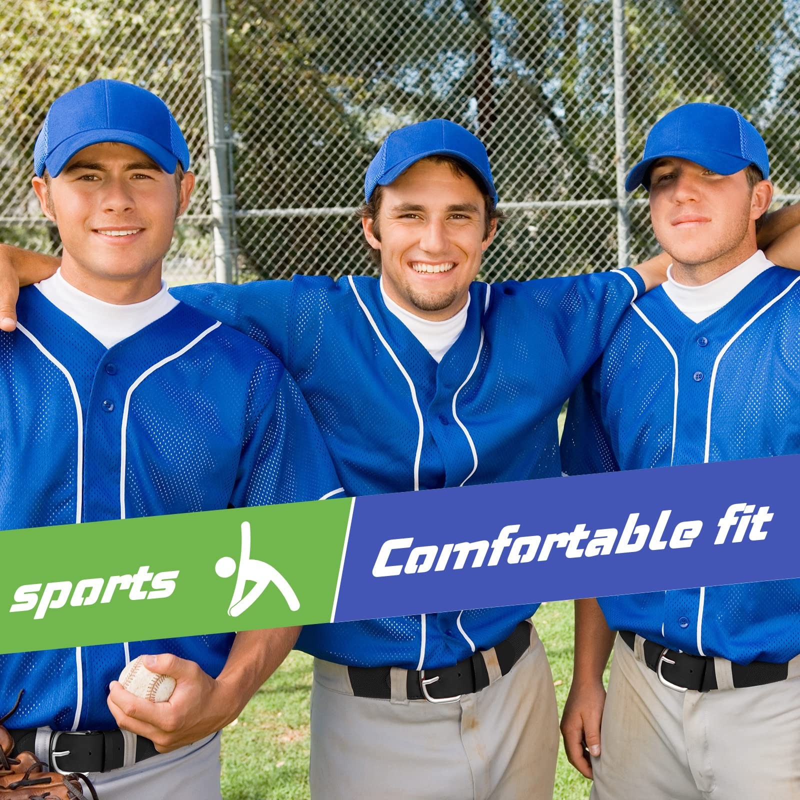 24 Pcs Baseball/softball Belts Bulk, Stretch Youth & Adult Sizes Adjustable, …