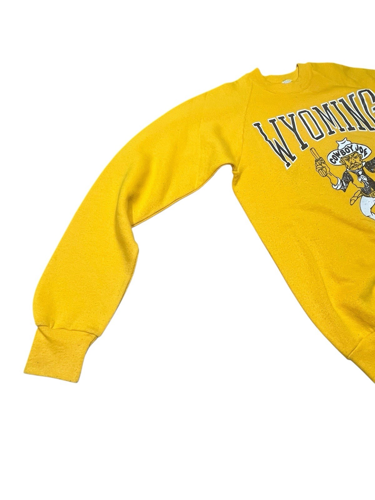 Vintage 90s Wyoming Cowboy Joe USA Made Medium Sweatshirt Crewneck Raglan