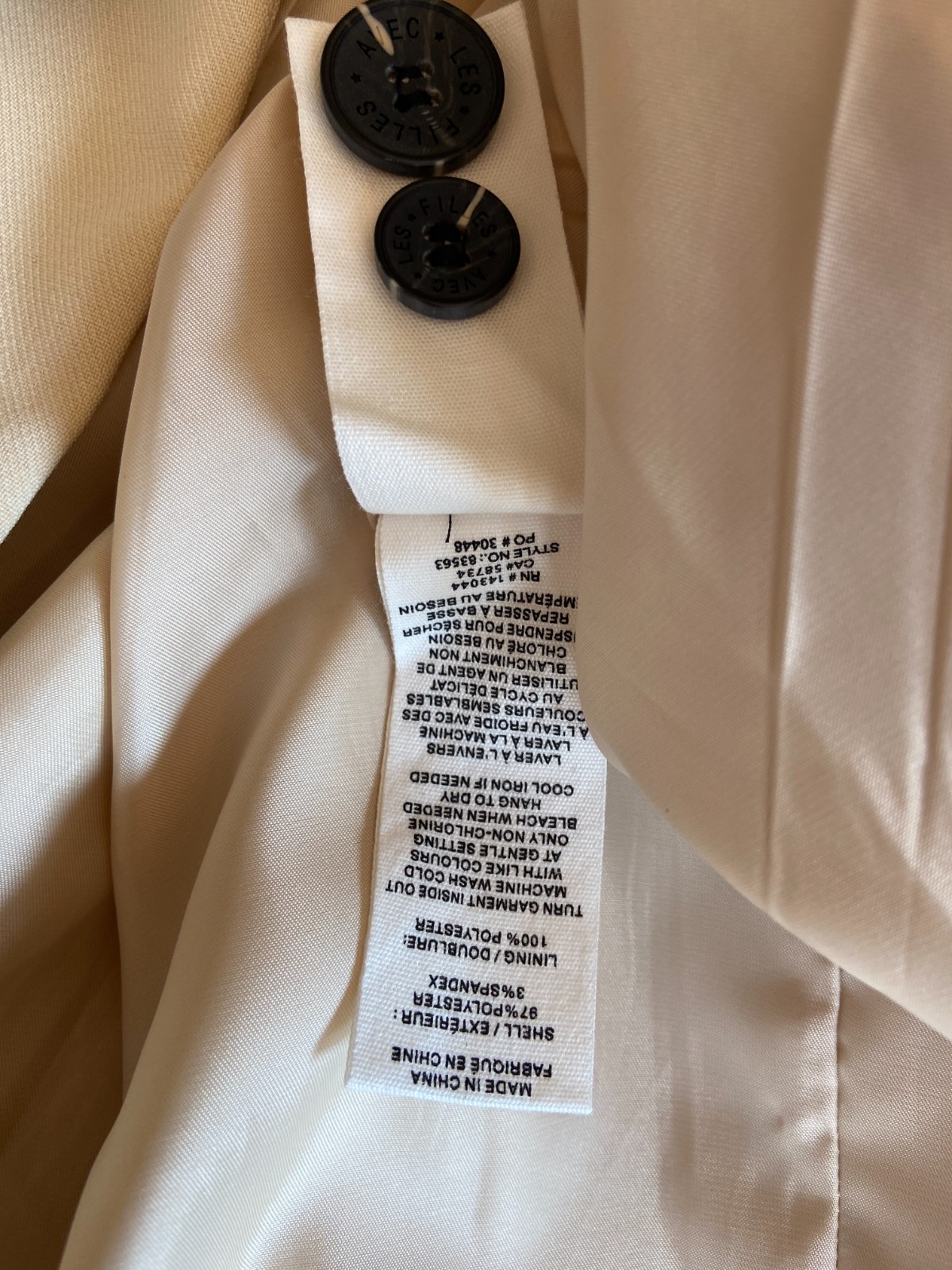 Avec Les Filles Modern Cutaway Belted Long Trench Coat Womens Size M