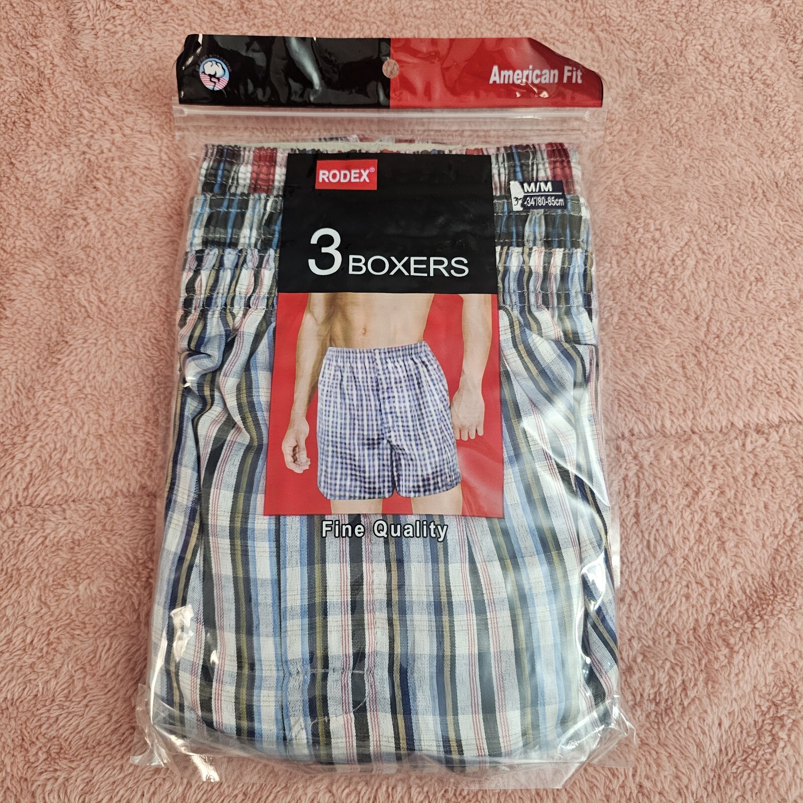Men’s Rodex Multicolor Boxers Medium 3 Boxer (32/34) . American Fit