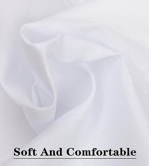 Scotamalone Men’S Handkerchiefs 100% Soft Cotton White Hankie Hankerchieves