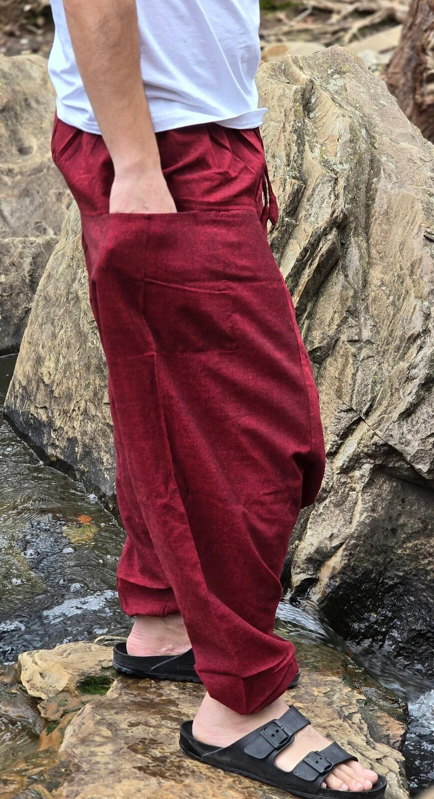 Organically Handmade Natural Stonewashed Hippie Colorful Hemp Harem Unisex pant