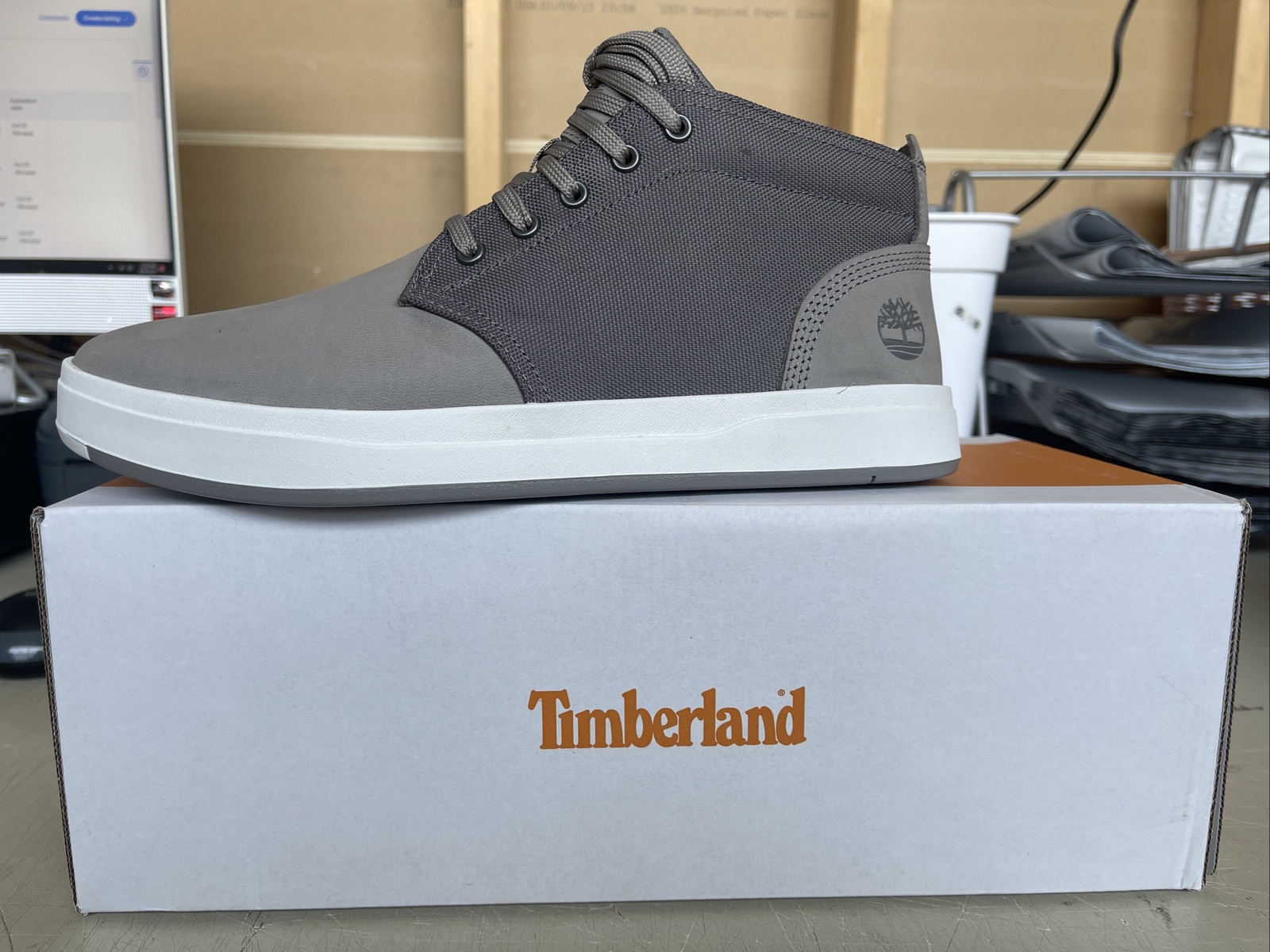 PICK SIZE/COLOR – Timberland Mens Davis Square Leather Fabric Chukka