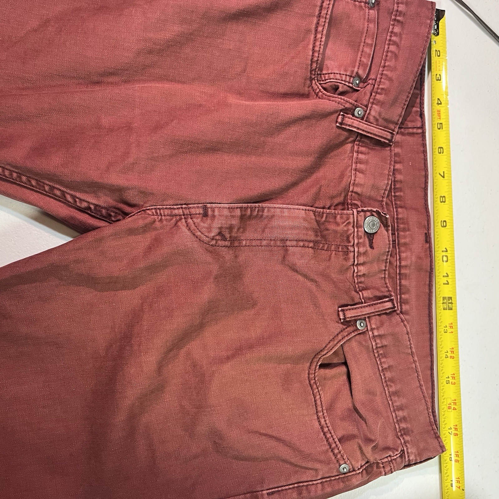 Levi’s 514 Jeans Men’s 36×32 NWT Rust Coral Red Straight Leg Stretch Pants Denim